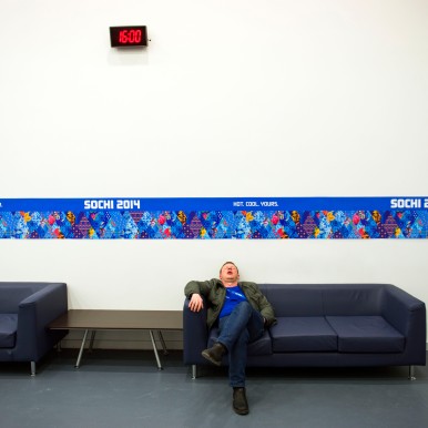 2014-02-09  OLYMPISCHE WINTERSPIELE SOTSCHI, PAUSE, Gorki Media Center